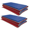 Basic Mat, 1in Thick, Red-Blue with Gray Binding, Pack of 2