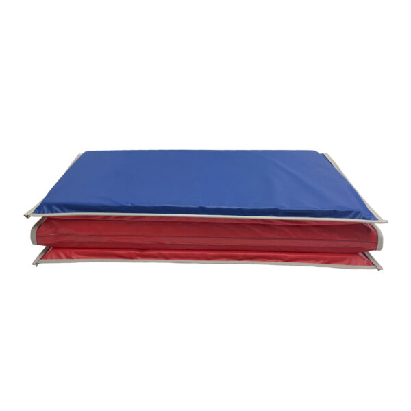 Basic Mat, 1in Thick, Red-Blue with Gray Binding, Pack of 2