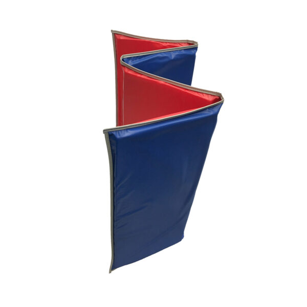 Basic Mat, 1in Thick, Red-Blue with Gray Binding, Pack of 2