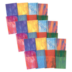 Stained Glass Paper, 5-1-2" x 8-1-2", 24 Sheets Per Pack, 3 Packs