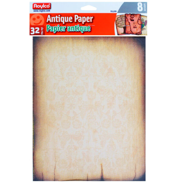 Antique Paper, 8-1-2" x 11", 32 Sheets Per Pack, 2 Packs