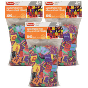 Alphabet Pasting Pieces, 2000 Per Pack, 3 Packs