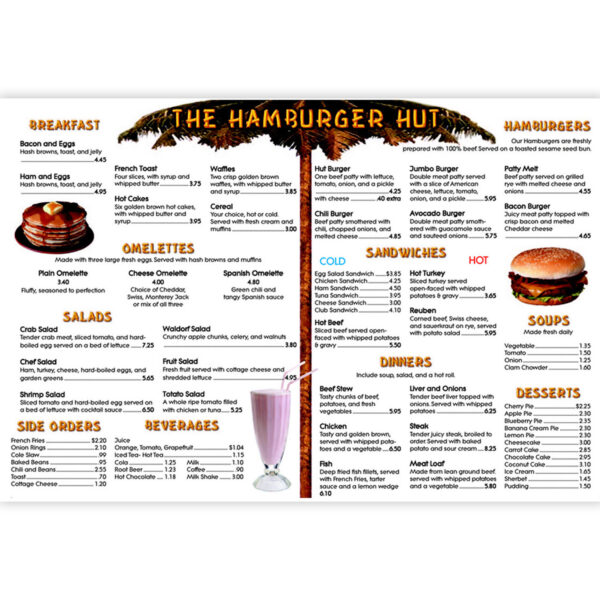 Menu Math: The Hamburger Hut Book, 6 Extra Menus Per Pack, 3 Packs