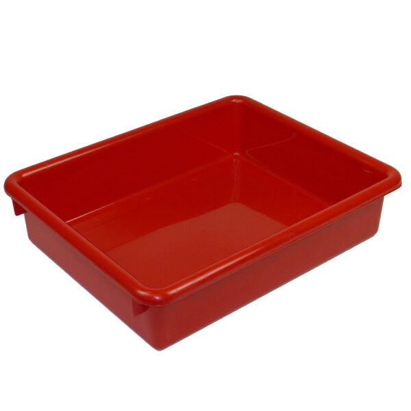 Stowaway 3" Letter Tray no Lid, Red, Pack of 3