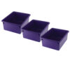 Stowaway 5" Letter Box no Lid, Purple, Pack of 3