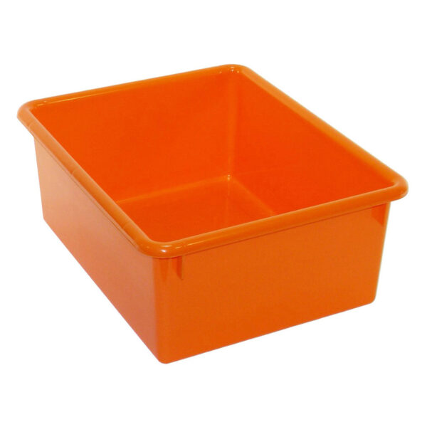 Stowaway 5" Letter Box no Lid, Orange, Pack of 3