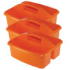 Large Utility Caddy, Orange, Pack of 3