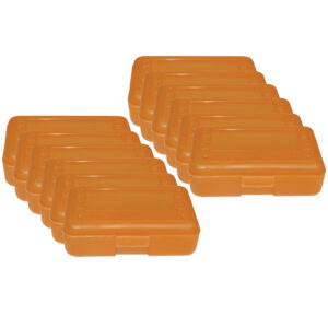 Pencil Box, Tangerine, Pack of 12