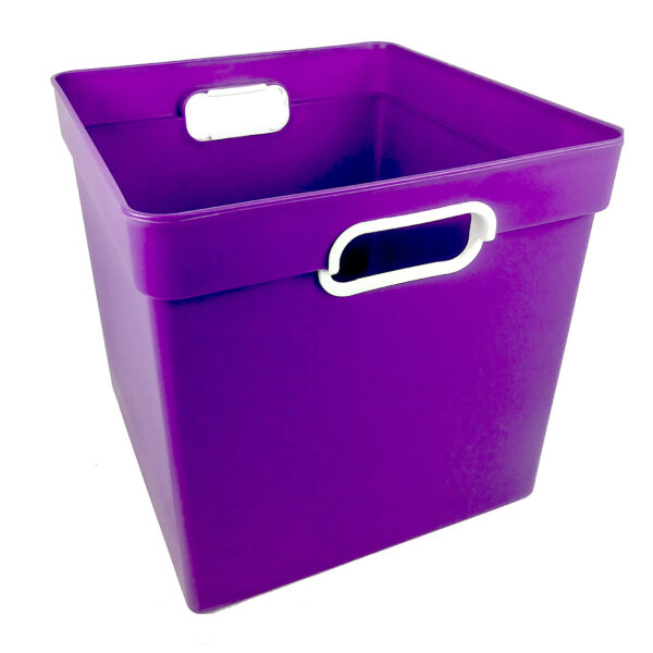 Cube Bin, Purple, Pack of 3