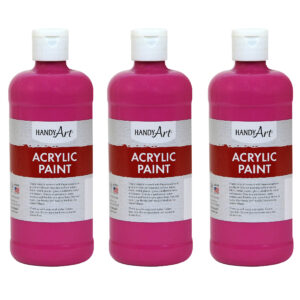 Acrylic Paint 16 oz, Magenta, Pack of 3