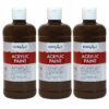 Acrylic Paint 16 oz, Burnt Umber, Pack of 3