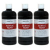 Acrylic Paint 16 oz, Mars Black, Pack of 3