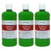 Acrylic Paint 16 oz, Light Green, Pack of 3