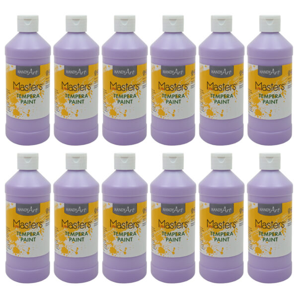 Little Masters Tempera Paint 16 oz., Light Purple, Pack of 12