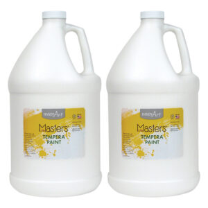 Little Masters Tempera Paint, White, Gallon, Pack of 2