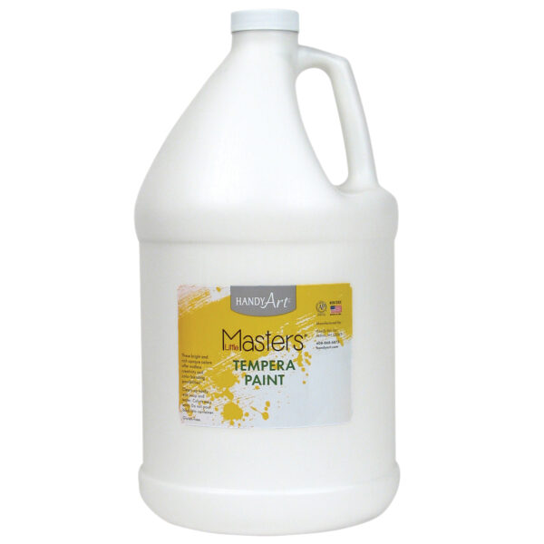 Little Masters Tempera Paint, White, Gallon