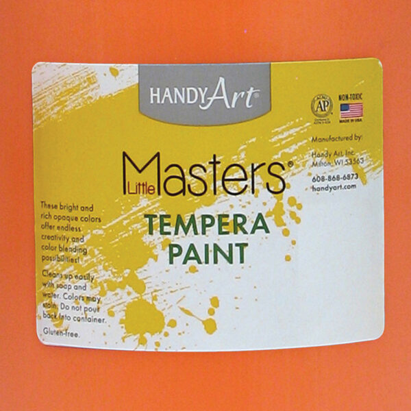 Little Masters Tempera Paint, Orange, Gallon