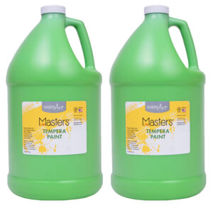 Little Masters Tempera Paint, Light Green, Gallon, Pack of 2