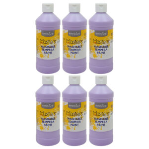 Little Masters Washable Tempera Paint, 16 oz., Light Purple, Pack of 6