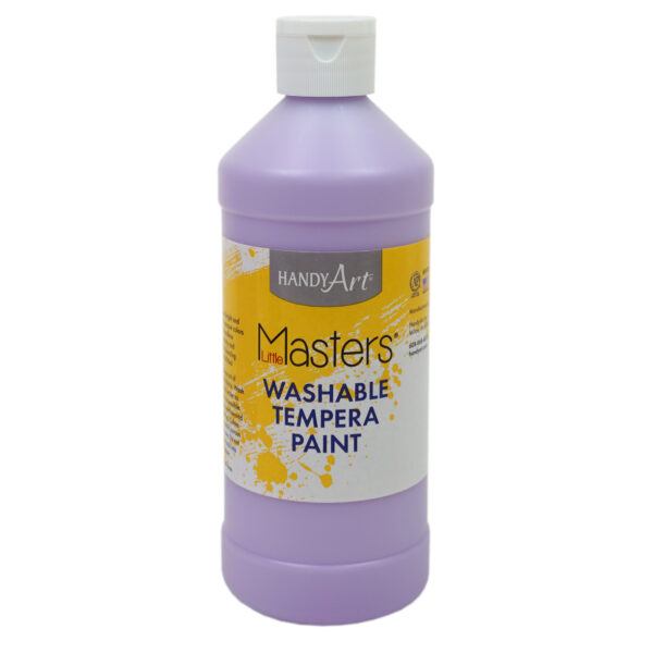 Little Masters Washable Tempera Paint, 16 oz., Light Purple, Pack of 6