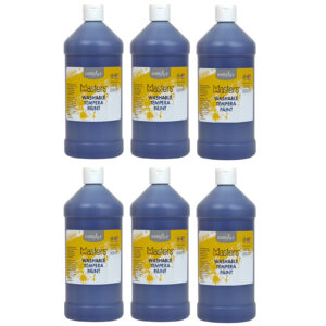 Little Masters Washable Tempera Paint, Violet, 32 oz., Pack of 6