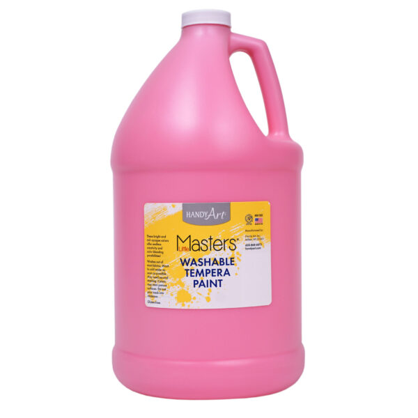 Little Masters Washable Tempera Paint, Pink, Gallon, Pack of 2