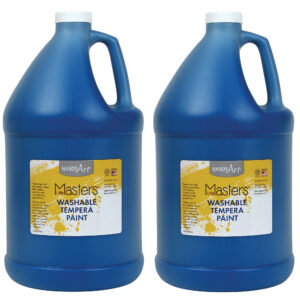 Little Masters Washable Tempera Paint, Blue, Gallon, Pack of 2