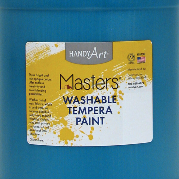 Little Masters Washable Tempera Paint, Turquoise, Gallon