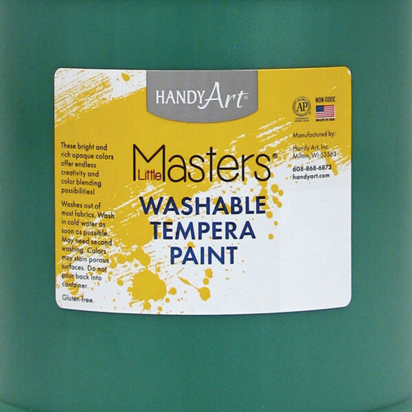 Little Masters Washable Tempera Paint, Green, Gallon