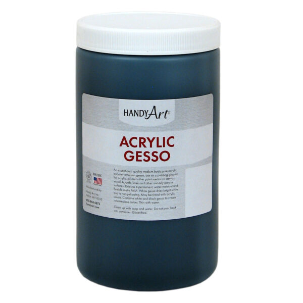 Acrylic Gesso, Black, 32 oz.