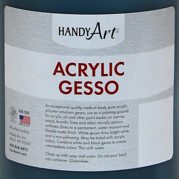 Acrylic Gesso, Black, 32 oz.