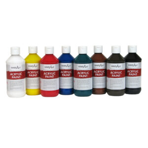 Acrylic Paint, 8 oz., Primary 8-Color Set