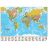 Blue Ocean Series World Laminated Wall Map, 38" x 51"