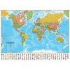 Blue Ocean Series World-USA Laminated Wall Maps, 2-Pack