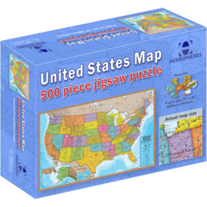 USA Puzzle, 24" Height, 36" Width, 500 Pieces