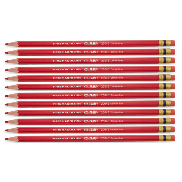 Col-Erase Colored Pencil, Carmine Red, Box of 12