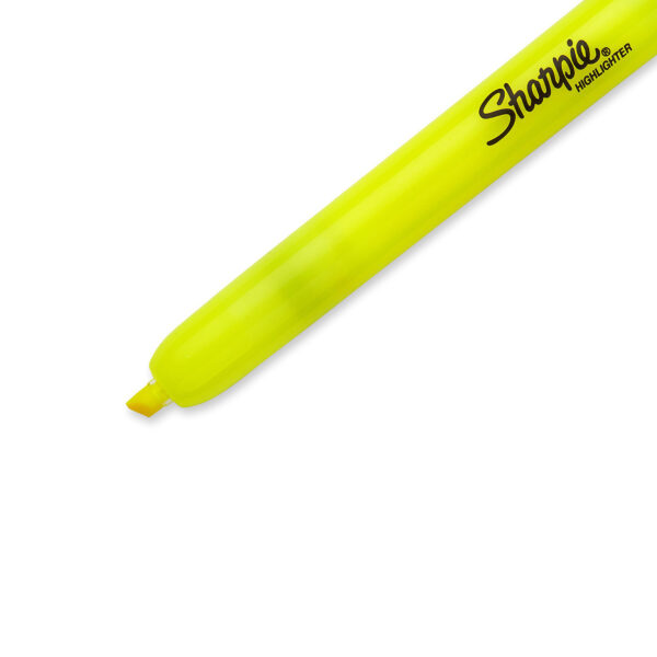 Retractable Highlighters, Yellow, Box of 12