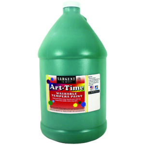 Art-Time Washable Tempera Paint, Green, Gallon