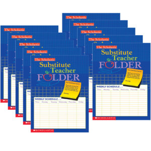 Substitute Teacher Folder, Pack of 10