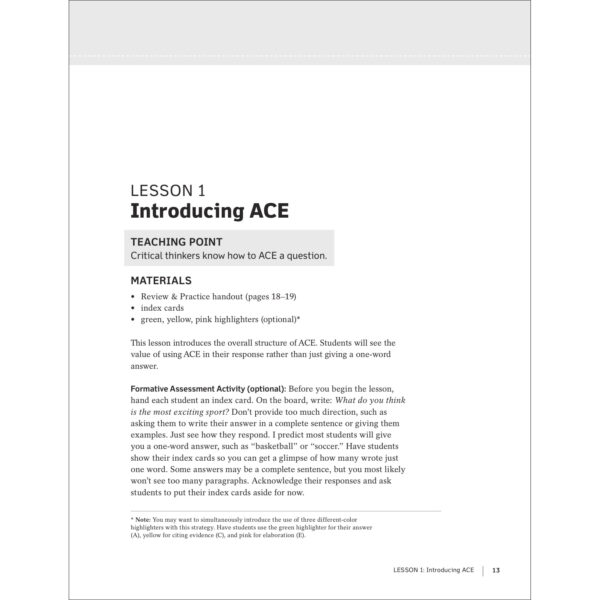 ACE Short-Response Writing