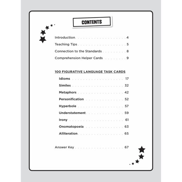 100 Task Cards: Figurative Language Activity Book, Pack of 2