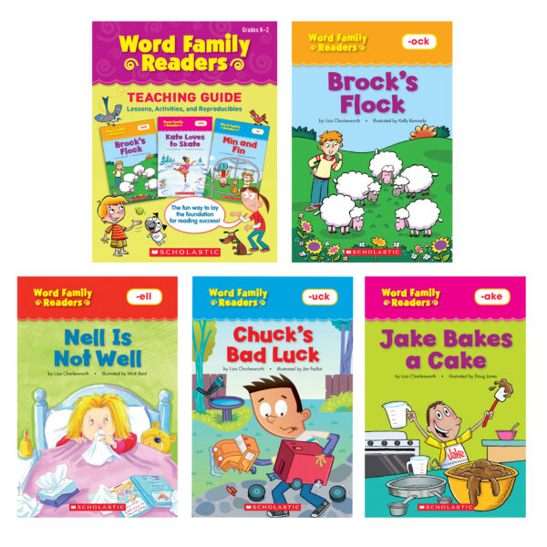 Word Family Readers Book Set, 5 Copies of 16 Titles