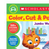 Color, Cut & Paste Jumbo Workbook, Pack of 3