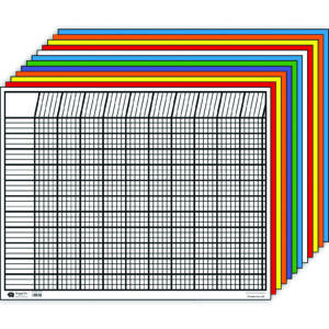 Horizontal Incentive Chart, 22" x 28", Assorted Colors, Pack of 12