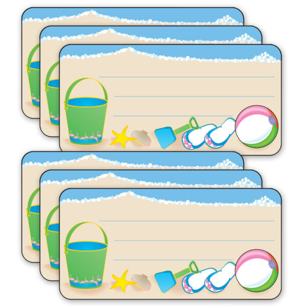 Beach Nametags, 36 Per Pack, 6 Packs