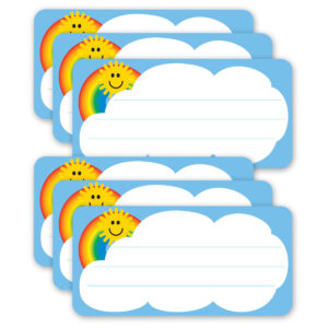 Rainbow Nametags, 36 Per Pack, 6 Packs