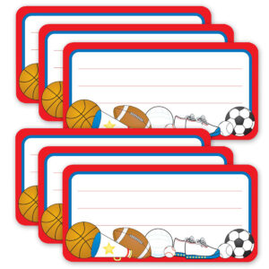 Sports Nametags, 36 Per Pack, 6 Packs