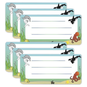 Ocean Life Nametags, 36 Per Pack, 6 Packs