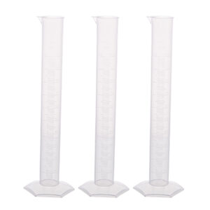 Polypropylene Measuring Cylinder, Hexagonal Base, 1000ml, Pack of 3