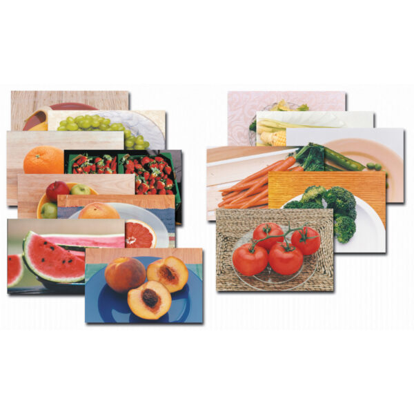 Fruits & Vegetables Real Life Learning Poster Set, Set of 14